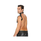 Men Harness with Neck Collar - One Size - Black